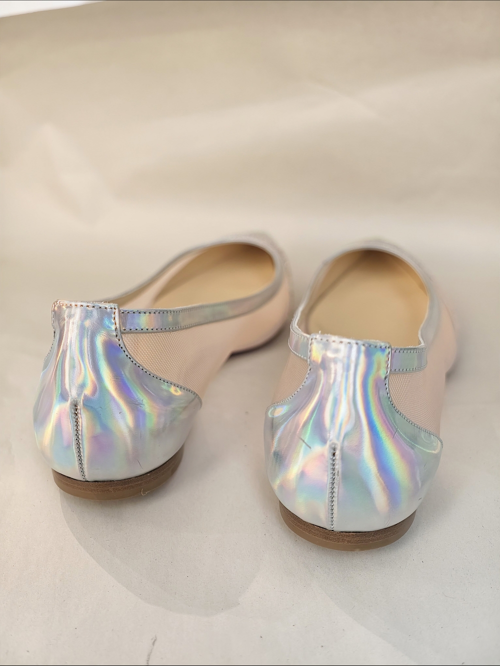 Christian Louboutin Nude Crystal Pointed Toe Flats - Picture 10 of 10